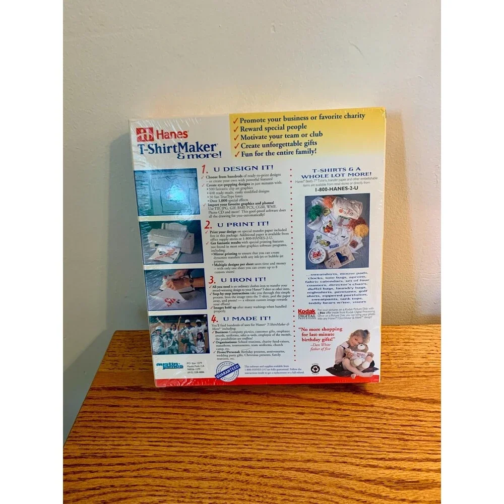 Vintage Hanes T-Shirt Maker & More PC CD-ROM / T Shirt Design Kit NEW